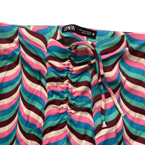 Zara Printed Flare Pants Size S - Picture 8 of 9